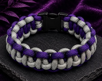 Tactical Violet - Interwoven Weave | Paracord Bracelets Handmade | Custom Colors | Military & Tactical Style | Durable Gear