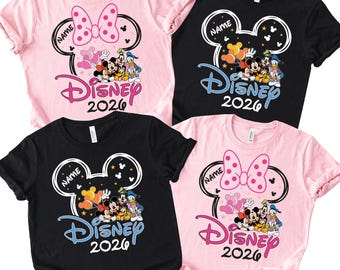 Custom Disney 2026 Matching Shirt, Disney shirt, Disney vacation shirt, Disney Trip shirts, Disney Family shirts, Disneyworld shirts