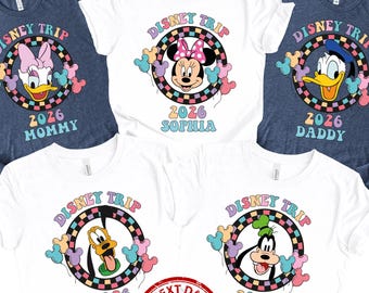 Camiseta personalizada para viaje a Disney 2026, camiseta de vacaciones en Disney, camisetas para viajes a Disney, camiseta de Disney, camiseta familiar de Disney, camisetas de Disneyworld