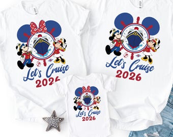 Camisetas de cruceros Disney, ¡Vamos de crucero 2026! Camisetas personalizadas a juego para vacaciones, camiseta de crucero