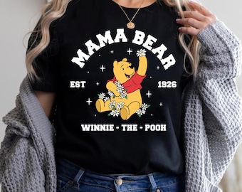 Camiseta Mamá Oso, Camiseta Vida de Mamá, Regalo para el Día de la Madre, Lindo Conjunto Familiar a Juego