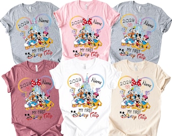 Camisetas personalizadas de Disney 2026, camisetas personalizadas de Disneyland, camisetas Disney de Bella Canvas