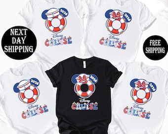 Camisetas de Minnie y Mickey para el crucero familiar de Disney 2026, camiseta de vacaciones personalizada a juego.