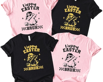 Happy Easter Bruh shirt, Kids Easter Shirts, Bunny Peeps Graphic Tee