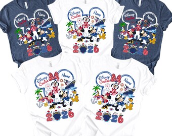 Camisetas de cruceros Disney, ¡Vamos de crucero 2026! Camisetas personalizadas a juego para vacaciones, camiseta de crucero