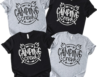 Camisetas para el equipo de acampada, camisetas a juego para viajes familiares, camisetas para amigos del campamento,