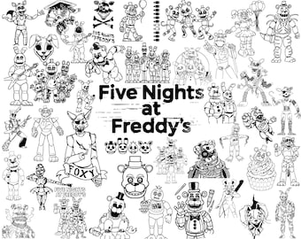 Five Nights at Freddy’s SVG Bundle | 41 Files – Freddy Bonnie Chica Foxy Animatronic Files More PNG + SVG | Instant Download for Cricut