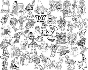 Toy Story SVG Bundle | 42 Files – Cowboy Space Ranger Toy Characters Files More PNG + SVG | Instant Download for Cricut and Silhouette