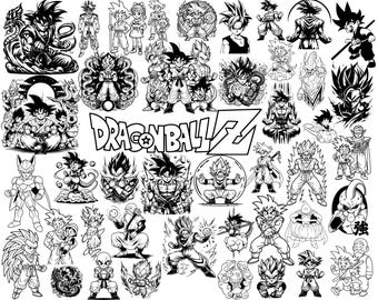 Anime Fighter Warriors SVG Bundle | 42 Files – Spiky Hair Heroes Martial Arts Characters PNG + SVG | Instant Download for Cricut