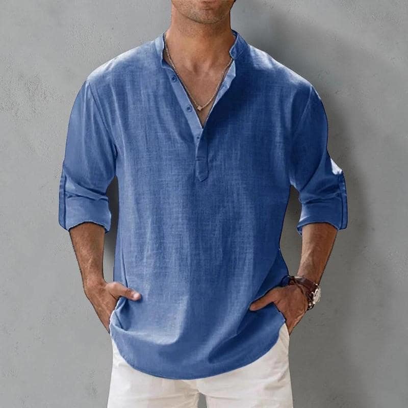 green emerald velvet dress Marcella Dress Shirt, Collarless - White | Men's Evening Shirts main image 0