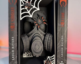 Inserto para estantería de romance oscuro / Decoración con máscara de araña gótica