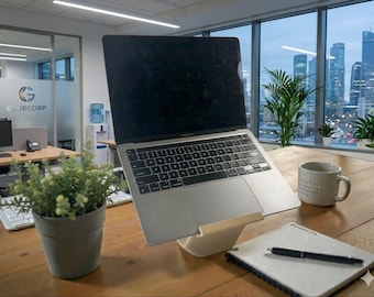 Minimalist Laptop Stand | Ergonomic | Holder | Portable Desk Stand | Modern Workspace Setup | Lightweight | Riser.
