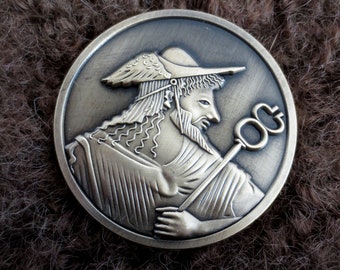 Hermes devotionele munt - Helleens polytheïsme - symbolische talisman heidens offer - Griekse god