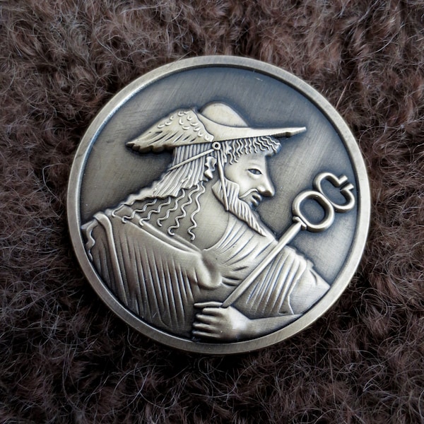 Hermes Devotional Coin - Hellenic Polytheism - Token Talisman Pagan Offering - Greek God