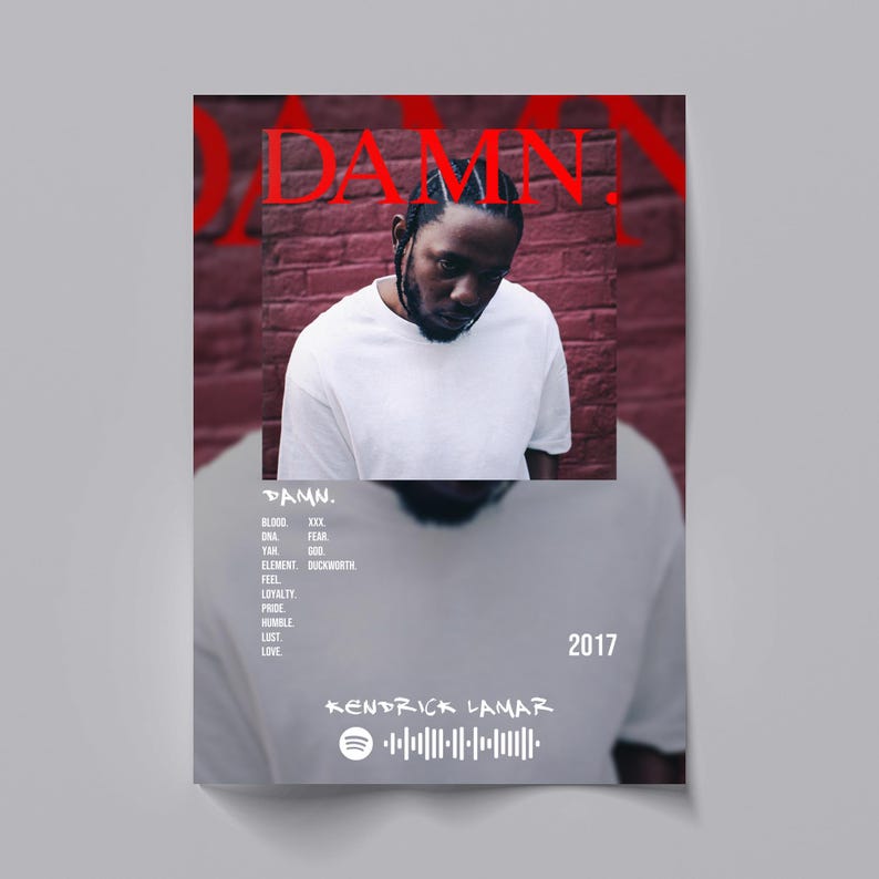 Kendrick Lamar - DAMN. - High Resolution Album Poster Print - Etsy