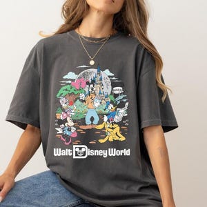Vintage Disneyworld Shirt Comfort Colors, Retro Mickey & Friends Shirt, Disneyland Trip T-Shirt, Walt Disneyland World Tee image 5