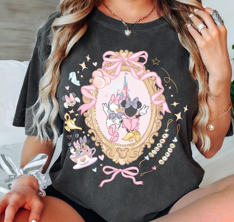 Comfort Colors Disneyland Girls Just Wanna Have Fun Shirt, Disneyland Minnie Daisy Summer Shirt, Disneyland Besties Tee zdjęcie 2