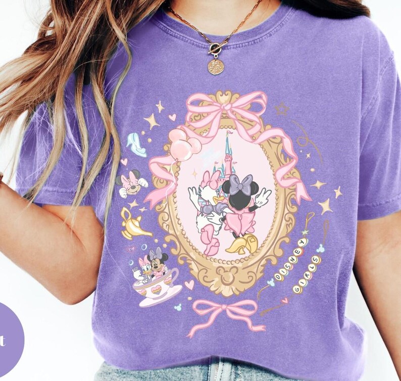 Comfort Colors Disneyland Girls Just Wanna Have Fun Shirt, Disneyland Minnie Daisy Summer Shirt, Disneyland Besties Tee zdjęcie 4