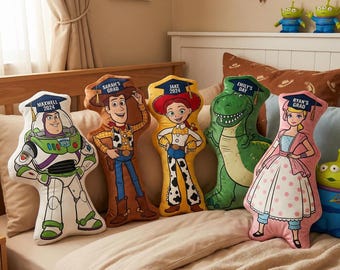 Toy Story Graduation Pillow, Buzz Lightyear Woody  Grad Gift, Disneyland Graduation Pillow for Son Kindergarten Preschool Graduation