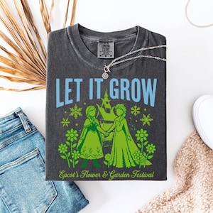 Let It Grow T-Shirt, Flower and Garden Festival Shirt, Trendy Epcot Inspired Tee, Comfort Colors Pullover, Retro Frozen Topiary Sweatshirt image 1