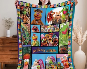 The Muppet Christmas Carol Fleece Blanket, Muppet Show Characters Blanket, Comedy Film Blanket, The Muppets Blanket, Blanket Gift