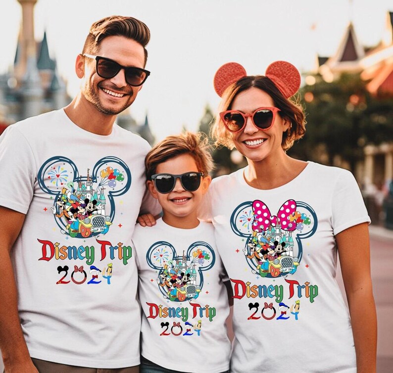 Matching Disneyland Trip 2024 Shirts, Disneyland Trip 2024 Group T Shirts, Disneyland Family Gifts, Disneyland Vacation Shirts image 2