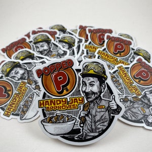Autocollant Popped P 3&quot;x3 »