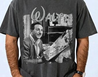 Retro Walt Disney-skjorta, Disney-herrskjorta, Disneyland-skjorta, Magic Kingdom-tröja, lyckligaste platsen på jorden, Disney-fanpresenter