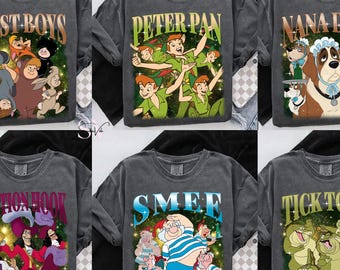 Disney Peter Pan Tingeling Bootleg Porträtt Retro T-shirt, Tingeling Faith Trust And Pixie Dust T-shirt, Disney Familjegrupp T-shirt