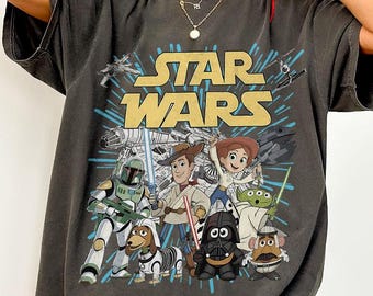 Retro Toy Story Star Wars Shirt, May The 4th Be With You Disney Tee, Funny Pixar Toy Story Mashup Tee, Star Wars Day Tee, Disney Family Trip