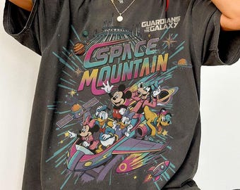 Retro 80-tals Guardians of the Galaxy Cosmic Rewind-tröja, Musse Pigg och vänner Disney Ride-tröja, matchande familjetröja med Walt Disney World-motiv