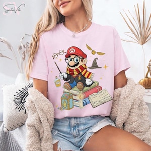 Retro Super Mario Shirt, Epic Universe Universal Studio Tee, Mario Costume Witch Tee, Nintendo World Family Trip, Mario Birthday Gifts image 2