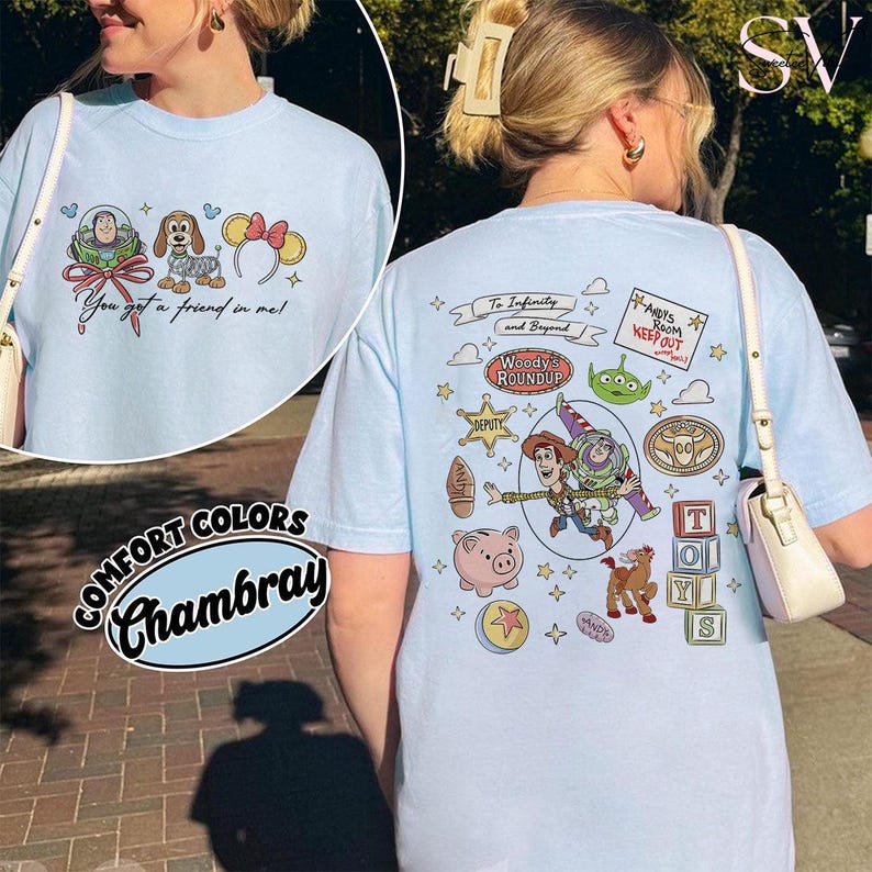 Comfort Colors® Disney Pixar Toy Story Shirt, Woody Buzz Rex Hamm Tee, Pizza Planet Shirt, Disneyland Magic Kingdom Trip Tee image 6