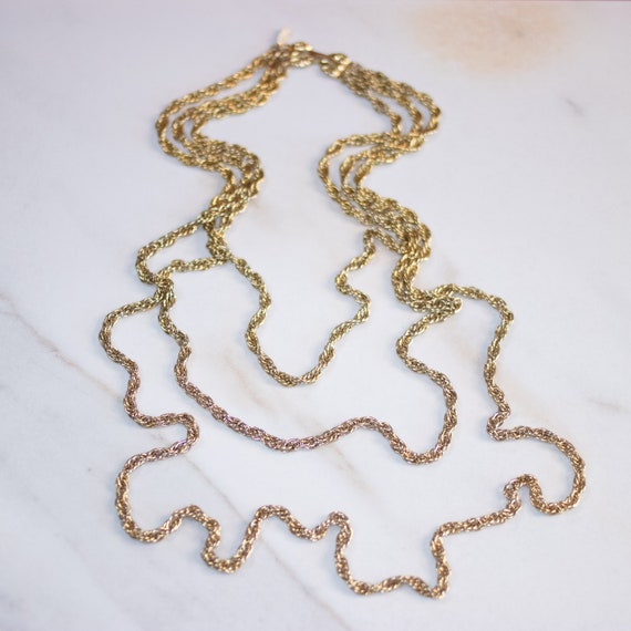 Vintage Gold Multi-Strand Layering Chain Statement