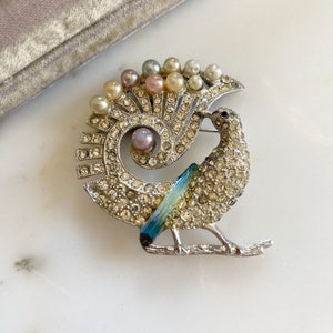 Rhinestone Peacock Brooches for Women Animal Brooch Pin Elegant  Accessories☆