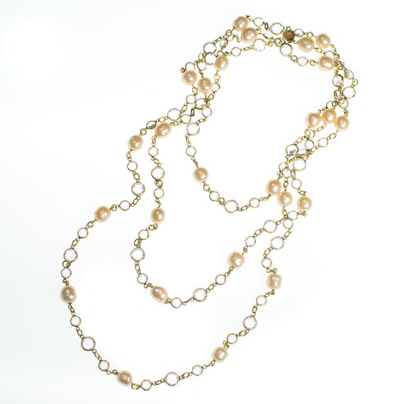 vintage chanel pearl necklace