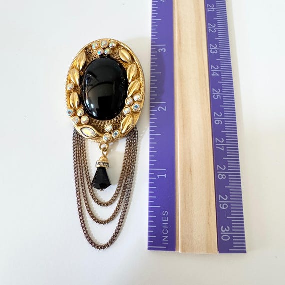 KJL Kenneth Jay Lane Victorian Revival Brooch Ova… - image 3