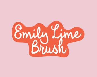 Emily Lime Brush Font OTF TTF Brush Script