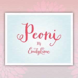 Peoni Font Pro Version OTF TTF Patterns Swashes PUA Silhouette Cricut image 1