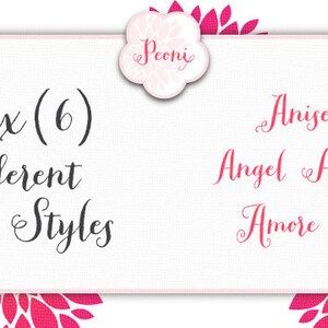 Peoni Font Pro Version OTF TTF Patterns Swashes PUA Silhouette Cricut image 4