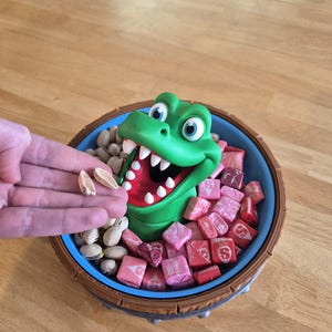 Bol à goûter en alligator | bol de pistaches | bol de bonbons | dinosaure | poubelle intégrée | dessin animé | fête des dinosaures | dinosaure mignon | bol décoratif