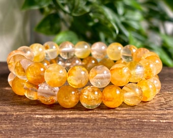 High Grade Golden Healer Quartz Bracelet  | Solar Plexus |Hand Curated AAAA+ High Quality Crystal |8.5mm