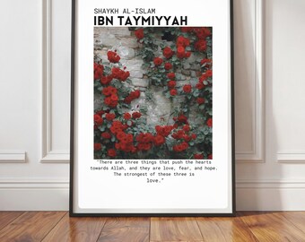Poesía islámica / Arte mural islámico / Cita de Ibn Taymiyyah / Decoración del hogar musulmán / Descarga digital