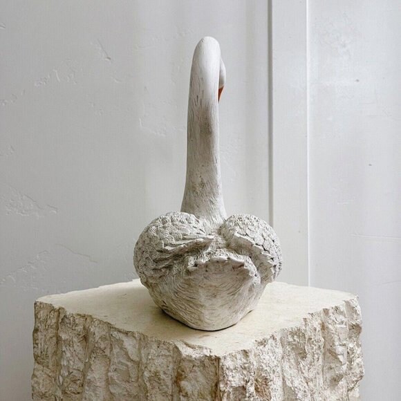 Swan Vintage 1988 Life-like Resin Swan Duck Bird Figurine in