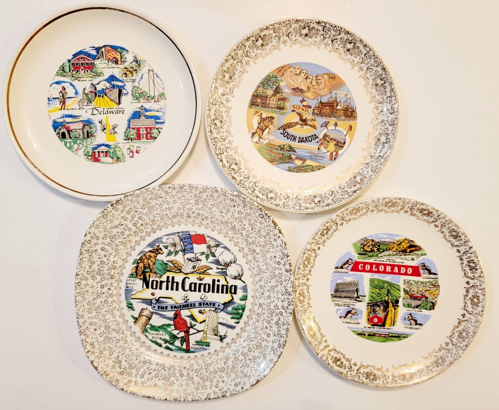 Vintage Souvenir State Plates Commemorative Plates USA Etsy