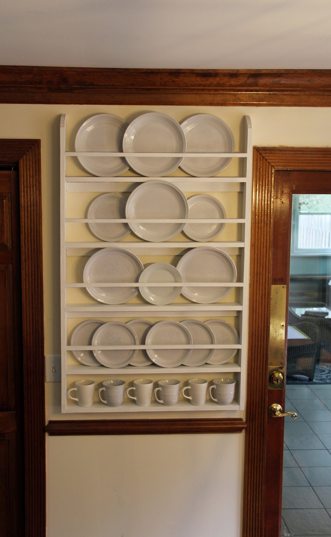 Plate Rack Plate Holder Wall Mounted Plate Shelf Etsy