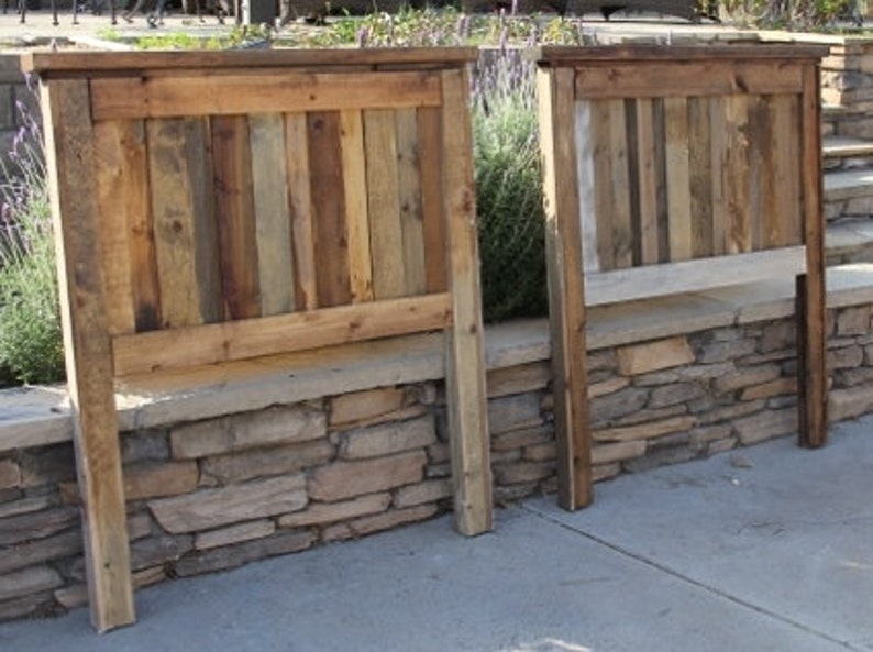 2 Rustic Wood Headboards Farmhouse Custom Headboards Etsy