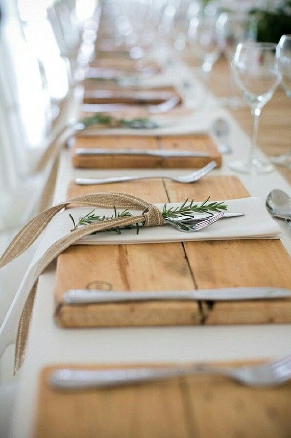 Wood Placemats Rustic Wedding Image 0