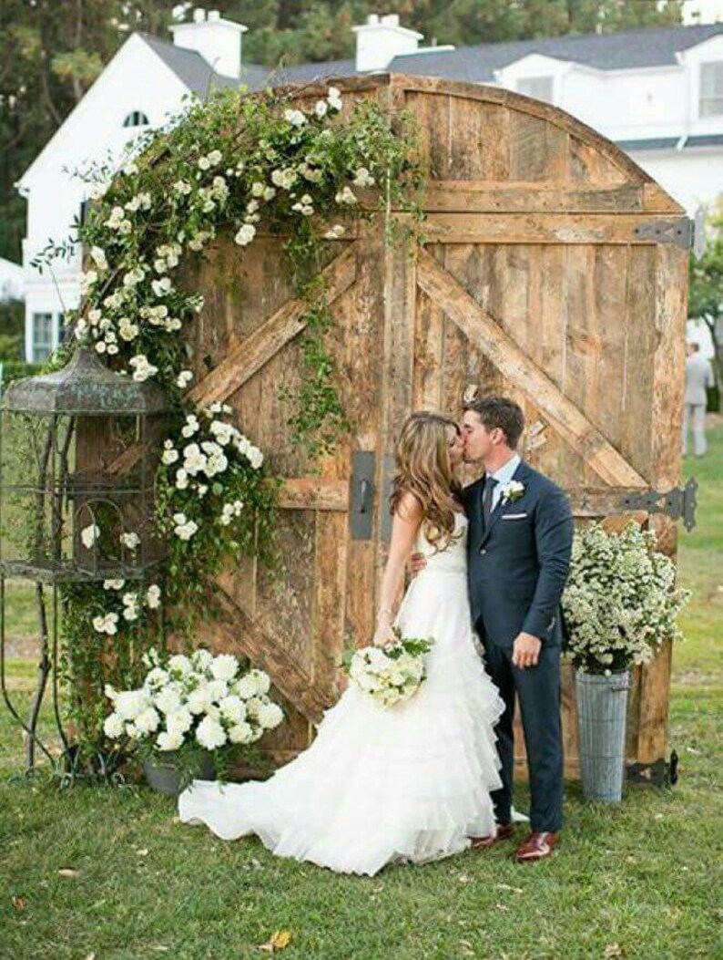 Barn Door Replica Rustic Backdrop Wedding Ceremony Backdrop Etsy