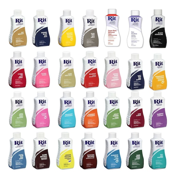 Rit Dye Liquid 8 Fl Oz Pink, Yellow, Green , Blue, Black Red, 